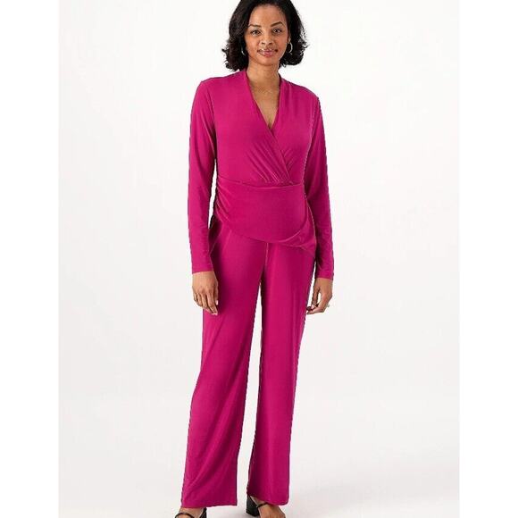 XXSMALL TALL RUMBA A518221 Attitudes by Renee Como Jersey  Waist Jumpsuit - Picture 3 of 3